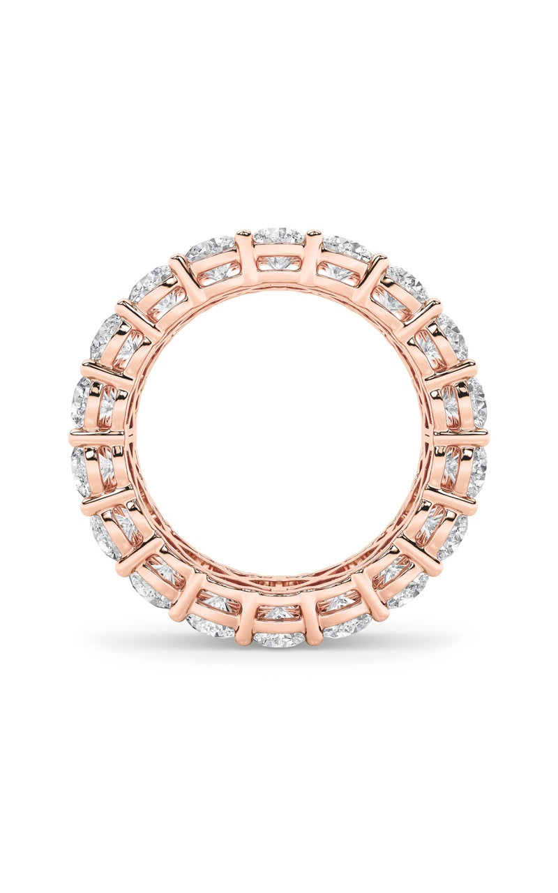 8Cttw Round Shaped Lab Grown Diamond (F/VS) Eternity Band Ring in 14K Gold