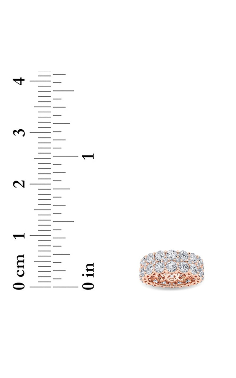 8CTW Round Shaped Lab Grown Diamond (F/VS) Eternity Band Ring in 14K Gold