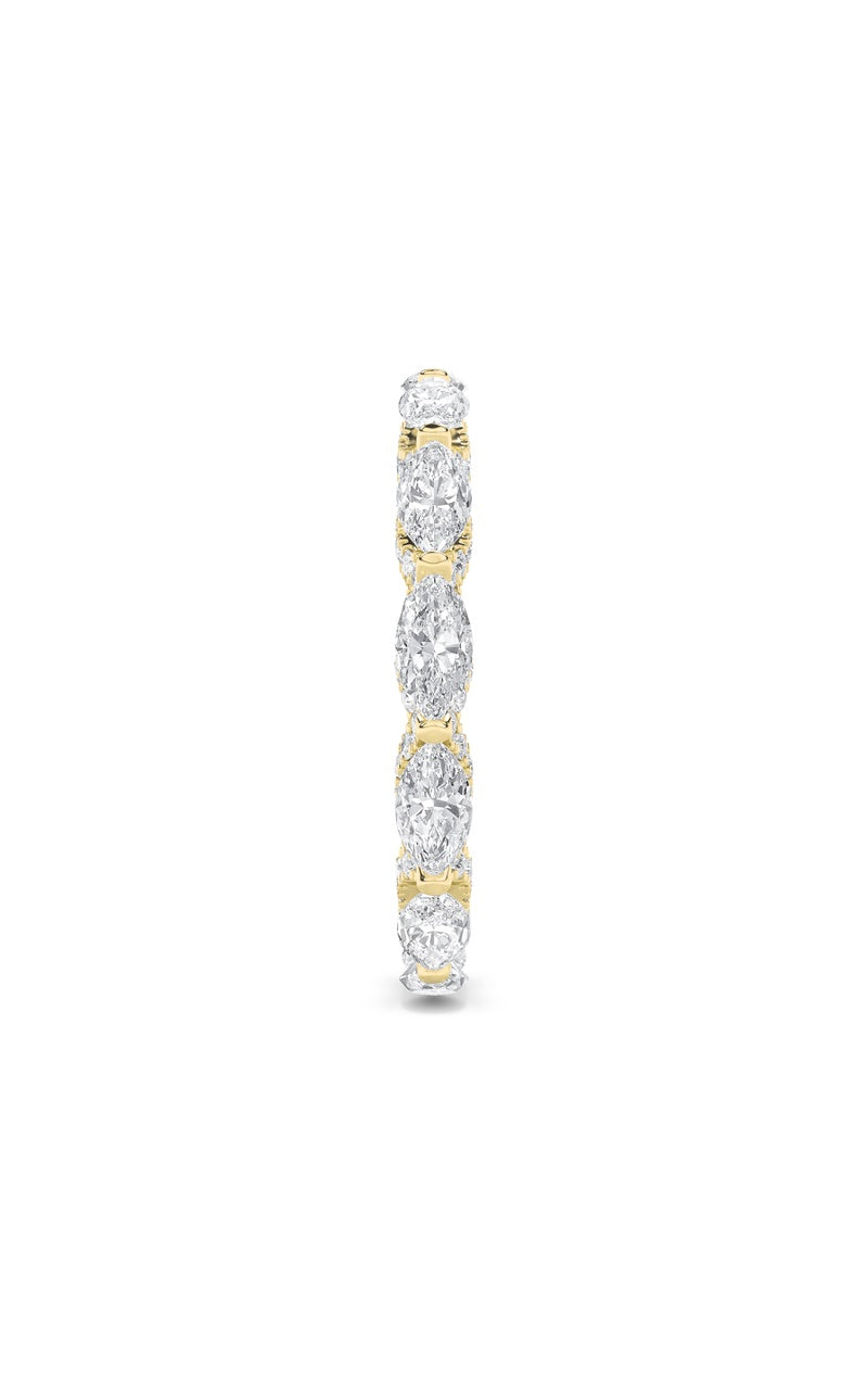 2.5CTW Marquise Shaped Lab Grown Diamond (F/VS) Eternity Band Ring in 14K Gold