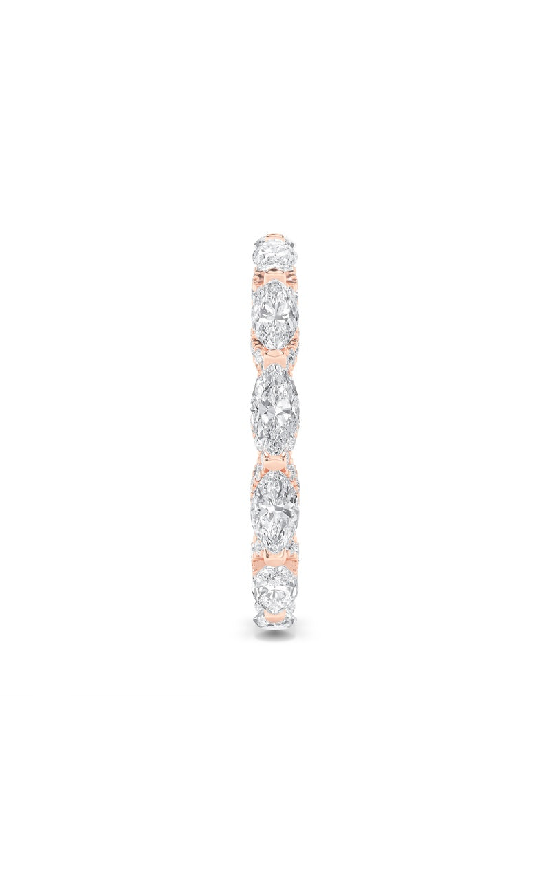 2.5Cttw Marquise Shaped Lab Grown Diamond (F/VS) Eternity Band Ring in 14K Gold