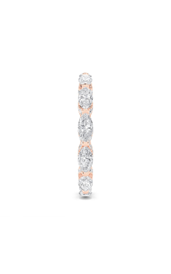 2.5Cttw Marquise Shaped Lab Grown Diamond (F/VS) Eternity Band Ring in 14K Gold