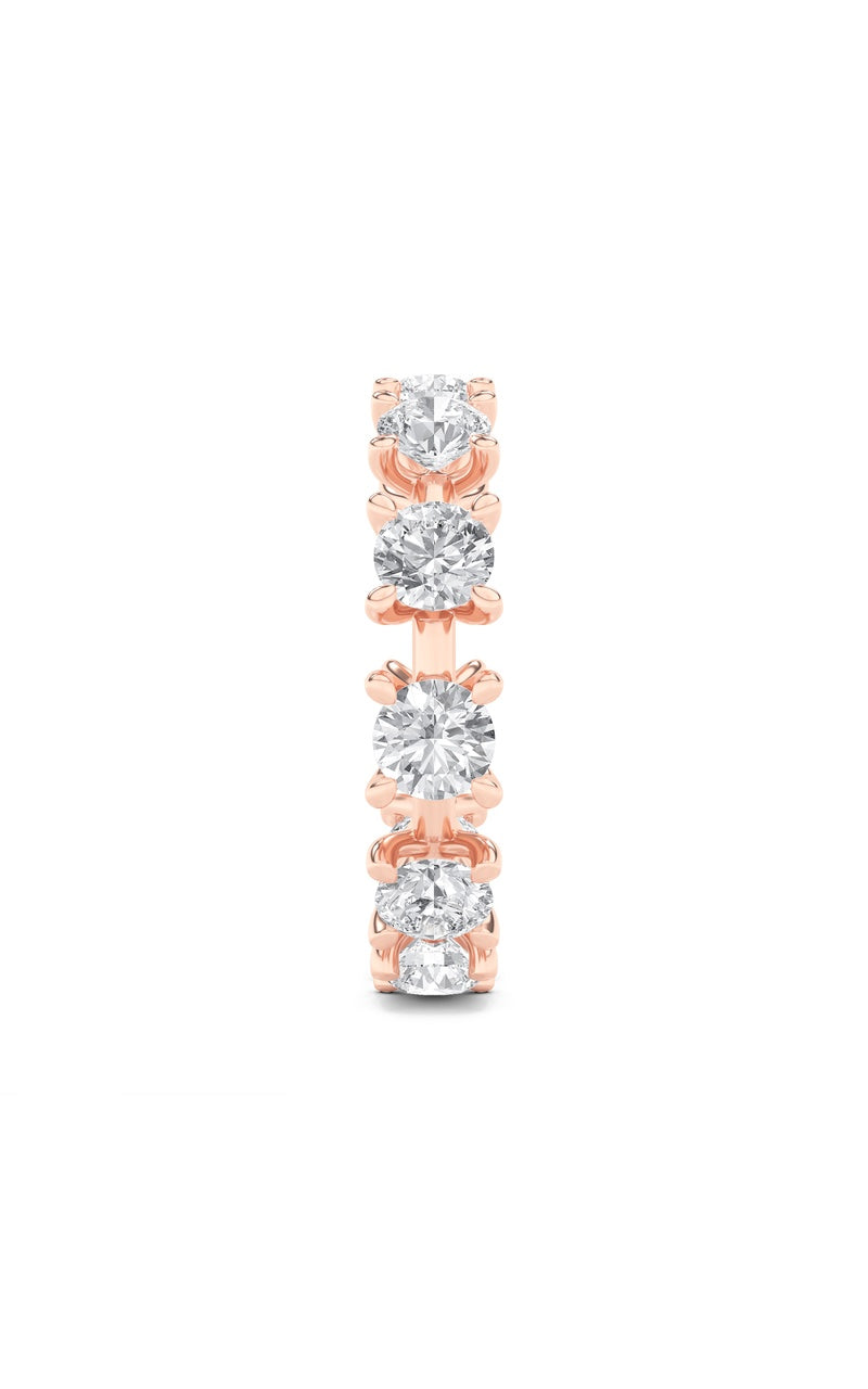 3Cttw Round Shaped Lab Grown Diamond (F/VS) Eternity Band Ring in 14K Gold
