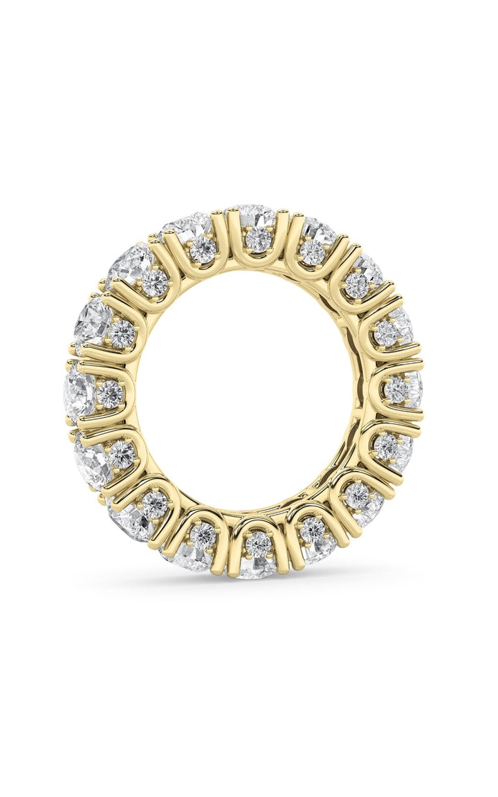 7Cttw Round Shaped Lab Grown Diamond (F/VS) Eternity Band Ring in 14K Gold
