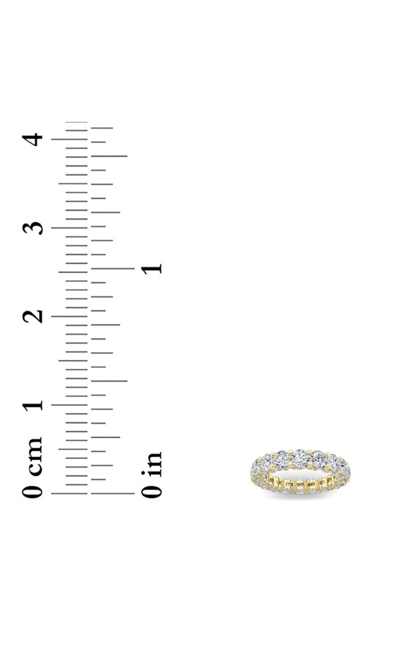 5Cttw Round Shaped Lab Grown Diamond (F/VS) Eternity Band Ring in 14K Gold