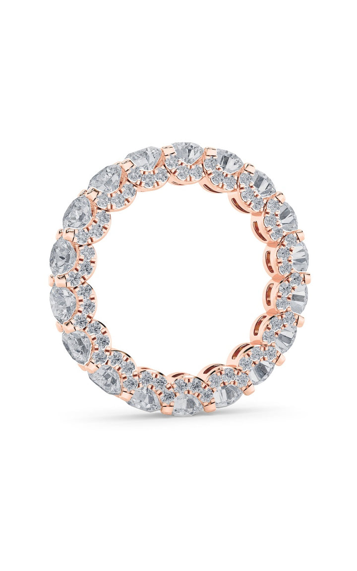 5Cttw Round Shaped Lab Grown Diamond (F/VS) Eternity Band Ring in 14K Gold