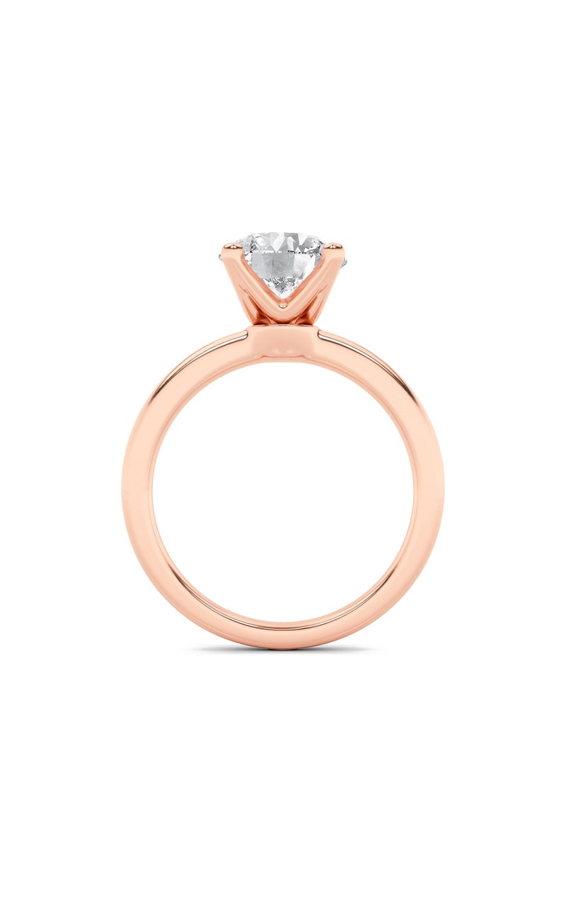 2Cttw Round Shaped Lab Grown Diamond (F/VS) Classic Solitaire Engagement Ring in 14K Gold