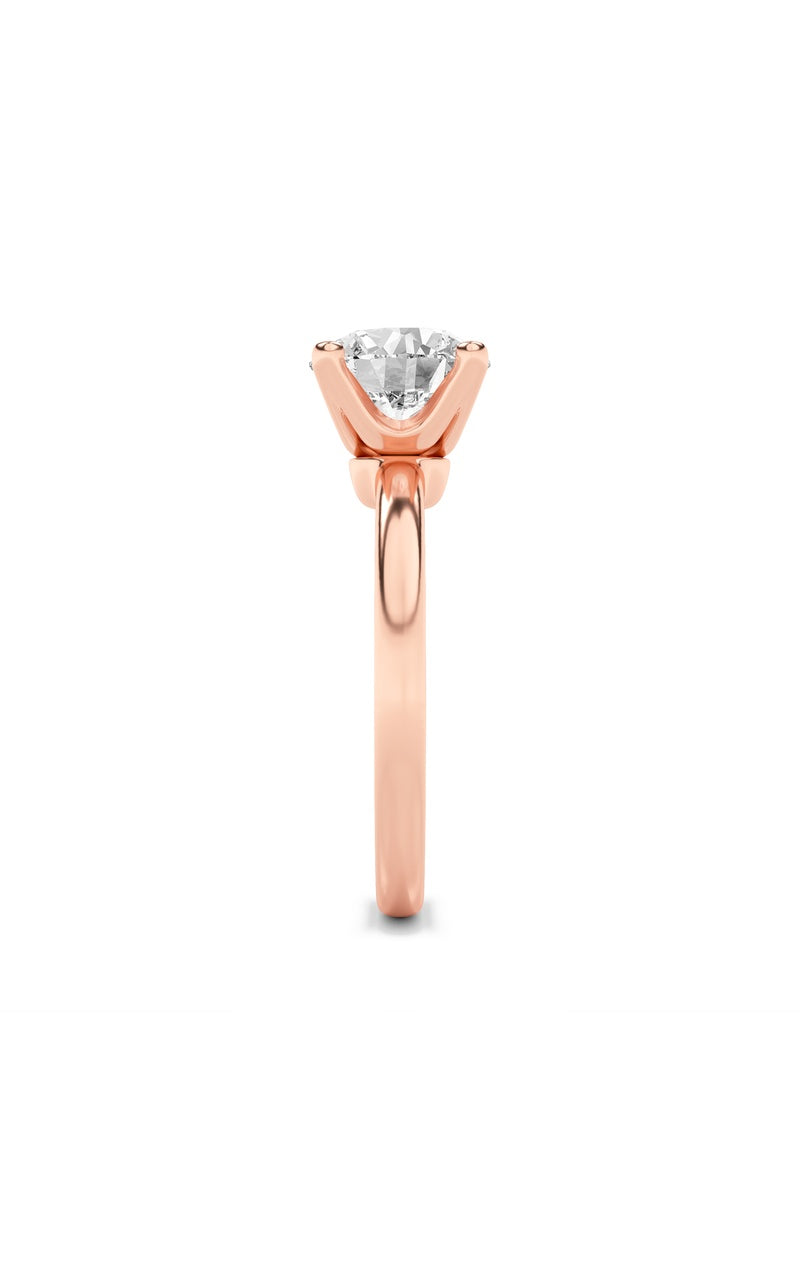2CTW Round Shaped Lab Grown Diamond (F/VS) Classic Solitaire Engagement Ring in 14K Gold