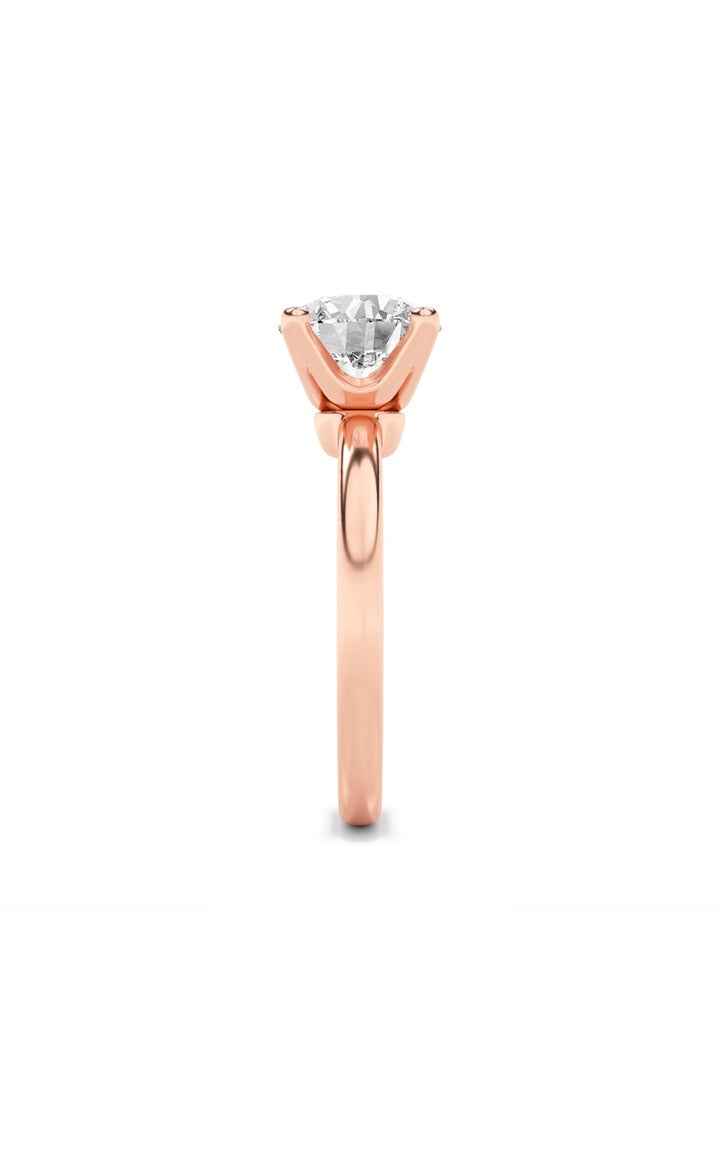 2CTW Round Shaped Lab Grown Diamond (F/VS) Classic Solitaire Engagement Ring in 14K Gold