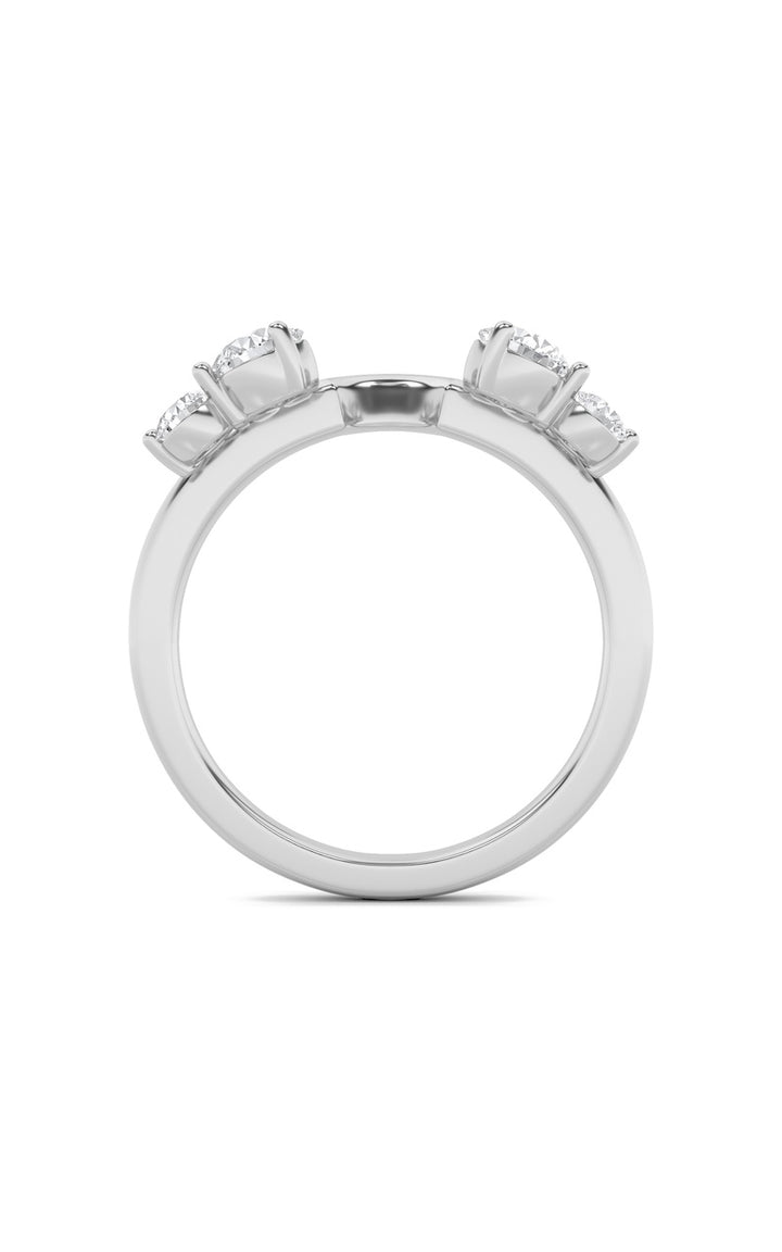 0.75CTW Round Shaped Lab Grown Diamond (F/VS) Fashion Wrap Ring in 14K Gold
