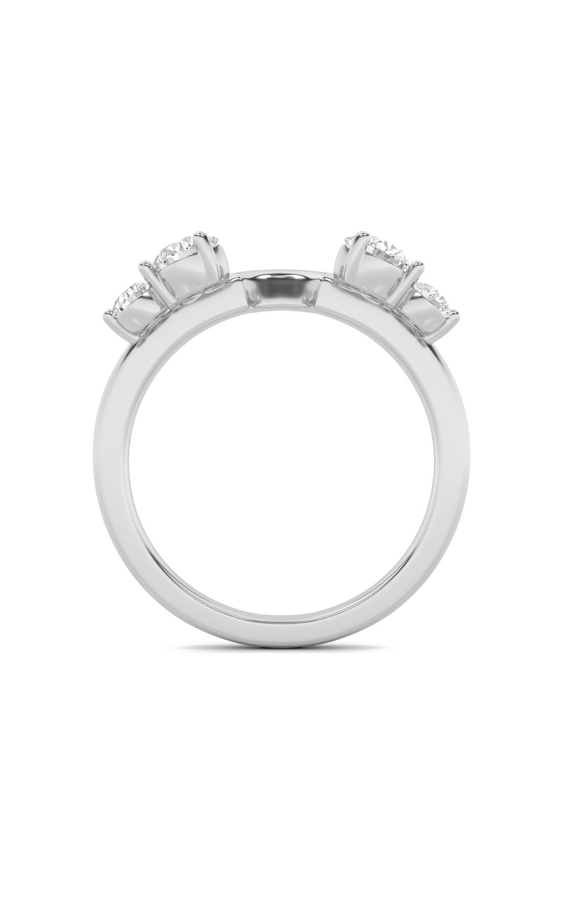 0.75CTW Round Shaped Lab Grown Diamond (F/VS) Fashion Wrap Ring in 14K Gold