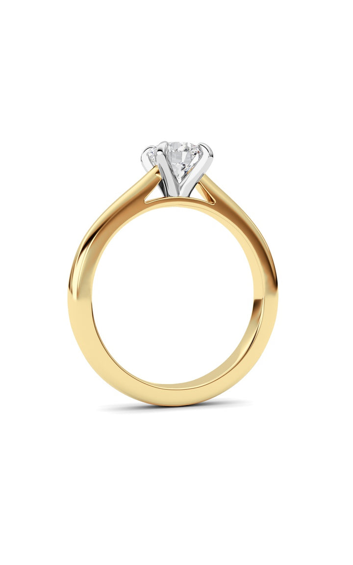 0.75CTW Round Shaped Lab Grown Diamond (E/VS) Classic Solitaire Engagement Ring in 14K Gold