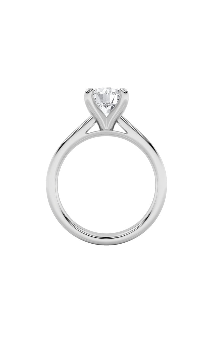 1CTW Round Shaped Lab Grown Diamond (E/VS) Classic Solitaire Engagement Ring in 14K Gold