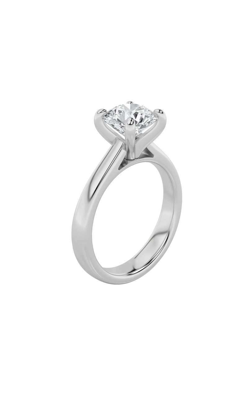 2CTW Round Shaped Lab Grown Diamond (E/VS) Classic Solitaire Engagement Ring in 14K Gold