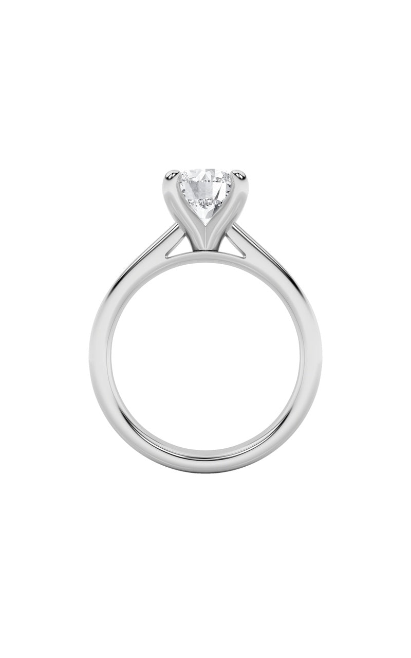 2CTW Round Shaped Lab Grown Diamond (E/VS) Classic Solitaire Engagement Ring in 14K Gold
