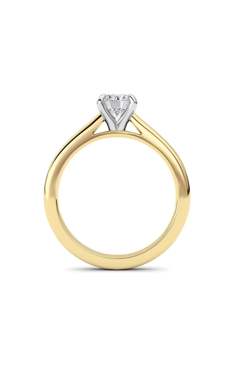 2Cttw Round Shaped Lab Grown Diamond (E/VS) Classic Solitaire Engagement Ring in 14K Gold