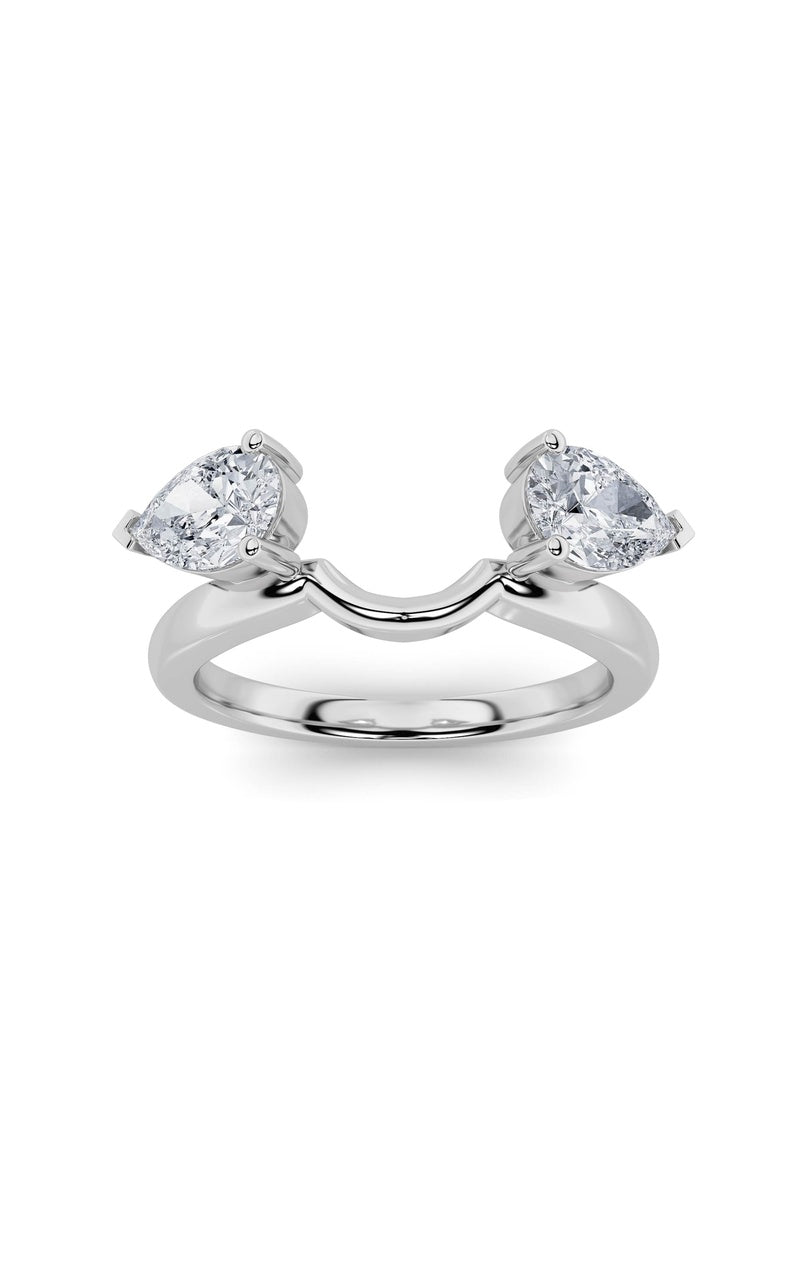 1Cttw Pear Shaped Lab Grown Diamond (F/VS) Wrap Ring in 14K Gold