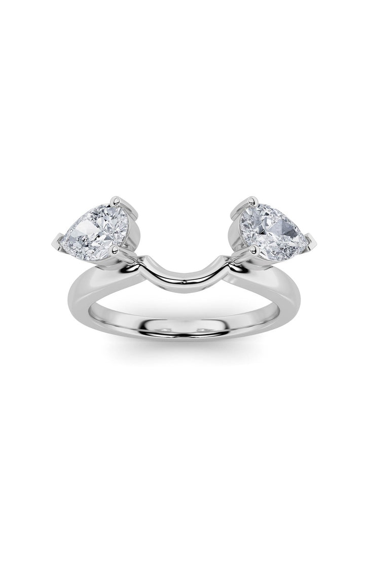 1Cttw Pear Shaped Lab Grown Diamond (F/VS) Wrap Ring in 14K Gold