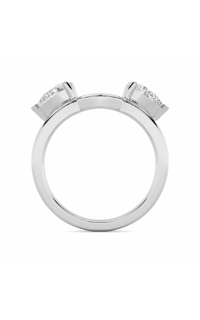 1Cttw Pear Shaped Lab Grown Diamond (F/VS) Wrap Ring in 14K Gold
