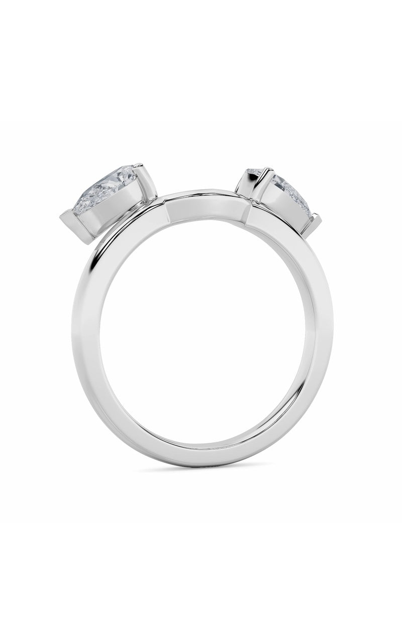 1CTW Pear Shaped Lab Grown Diamond (F/VS) Wrap Ring in 14K Gold