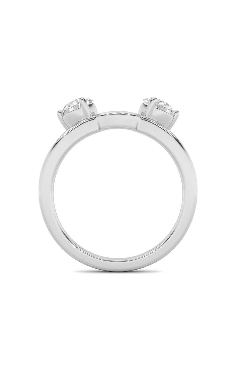 1Cttw Round Shaped Lab Grown Diamond (F/VS) Wrap Ring in 14K Gold