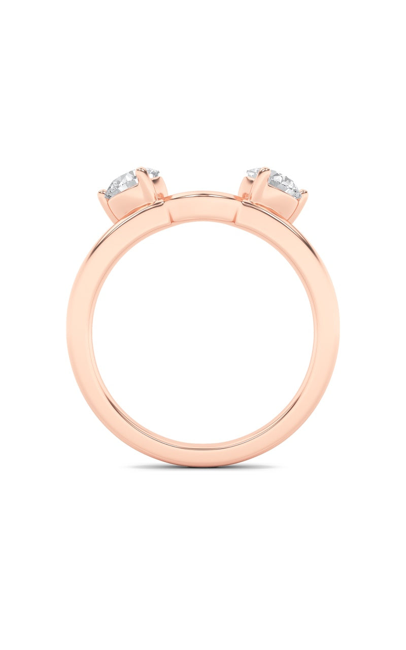 1Cttw Round Shaped Lab Grown Diamond (F/VS) Wrap Ring in 14K Gold