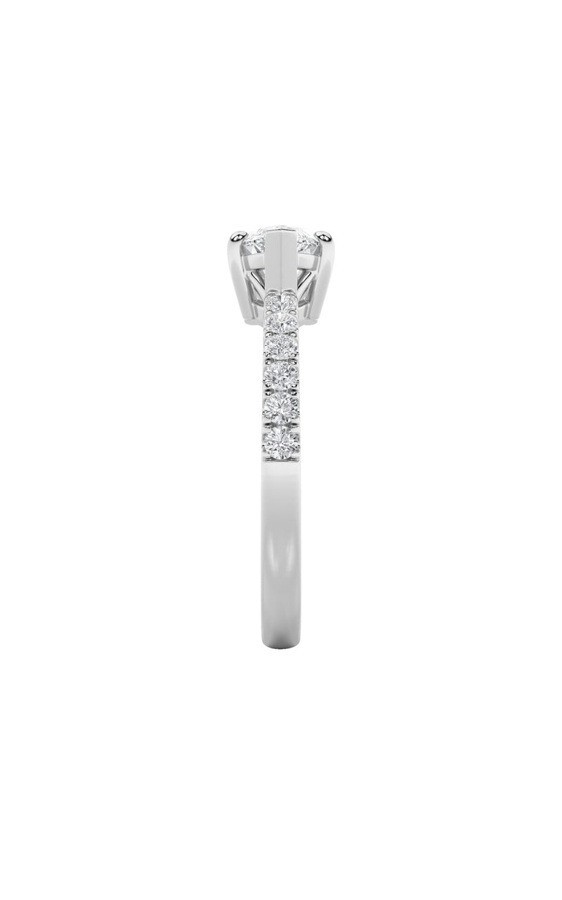 1.5CTW Marquise Shaped Lab Grown Diamond (F/VS) East West Accented Ring in 14K Gold
