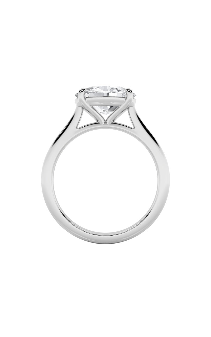 2Cttw Oval Shaped Lab Grown Diamond (F/VS) East West Accented Ring in 14K Gold