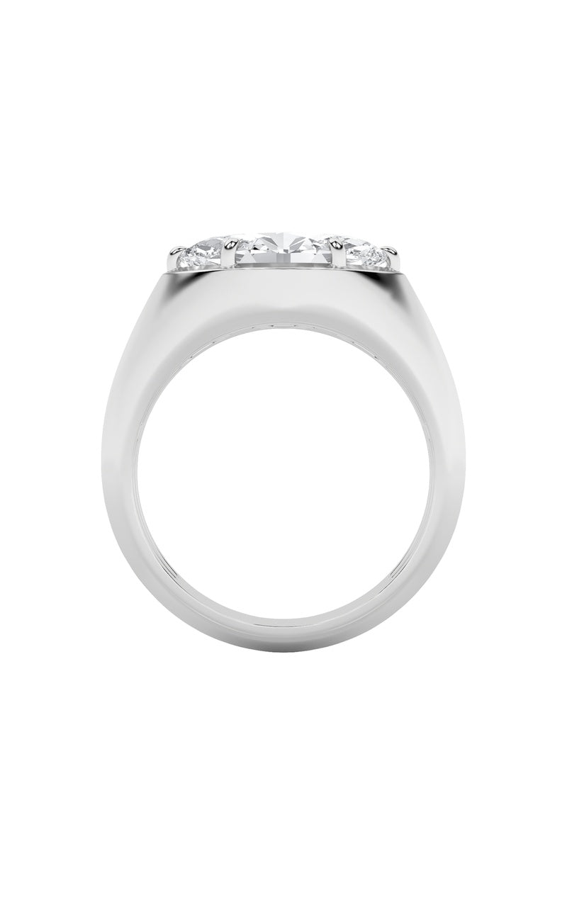 2CTW Marquise Shaped Lab Grown Diamond (F/VS) East West Solitaire Ring in 14K Gold