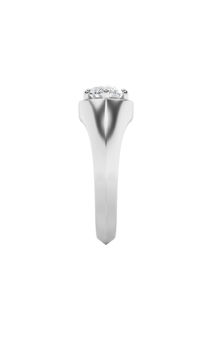 2CTW Marquise Shaped Lab Grown Diamond (F/VS) East West Solitaire Ring in 14K Gold