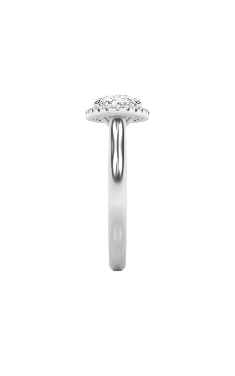 2Cttw Oval Shaped Lab Grown Diamond (F/VS) East West Accented Solitaire Ring in 14K Gold