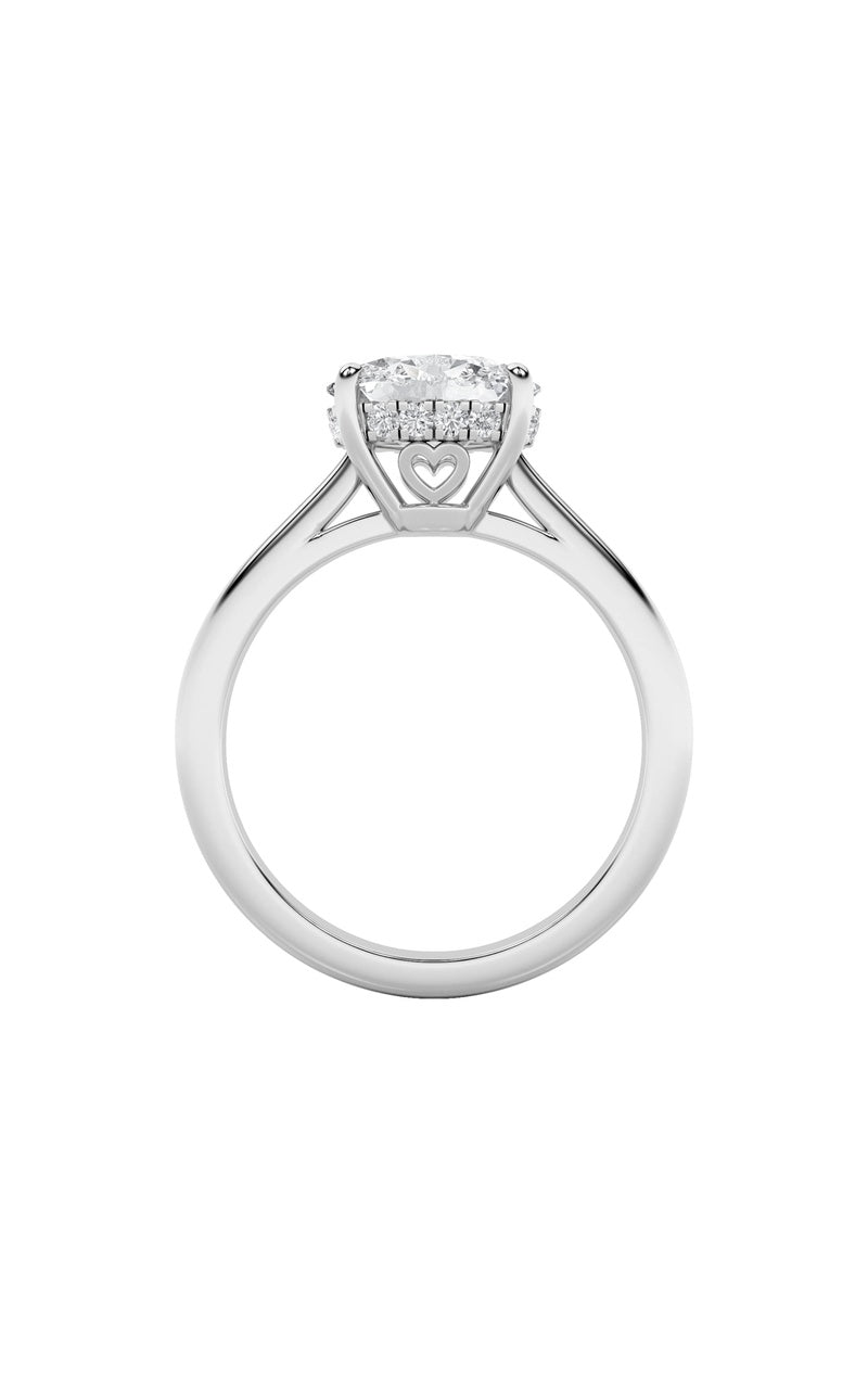1.5Cttw Oval Shaped Lab Grown Diamond (F/VS) EastWest Solitaire Ring in 14K Gold