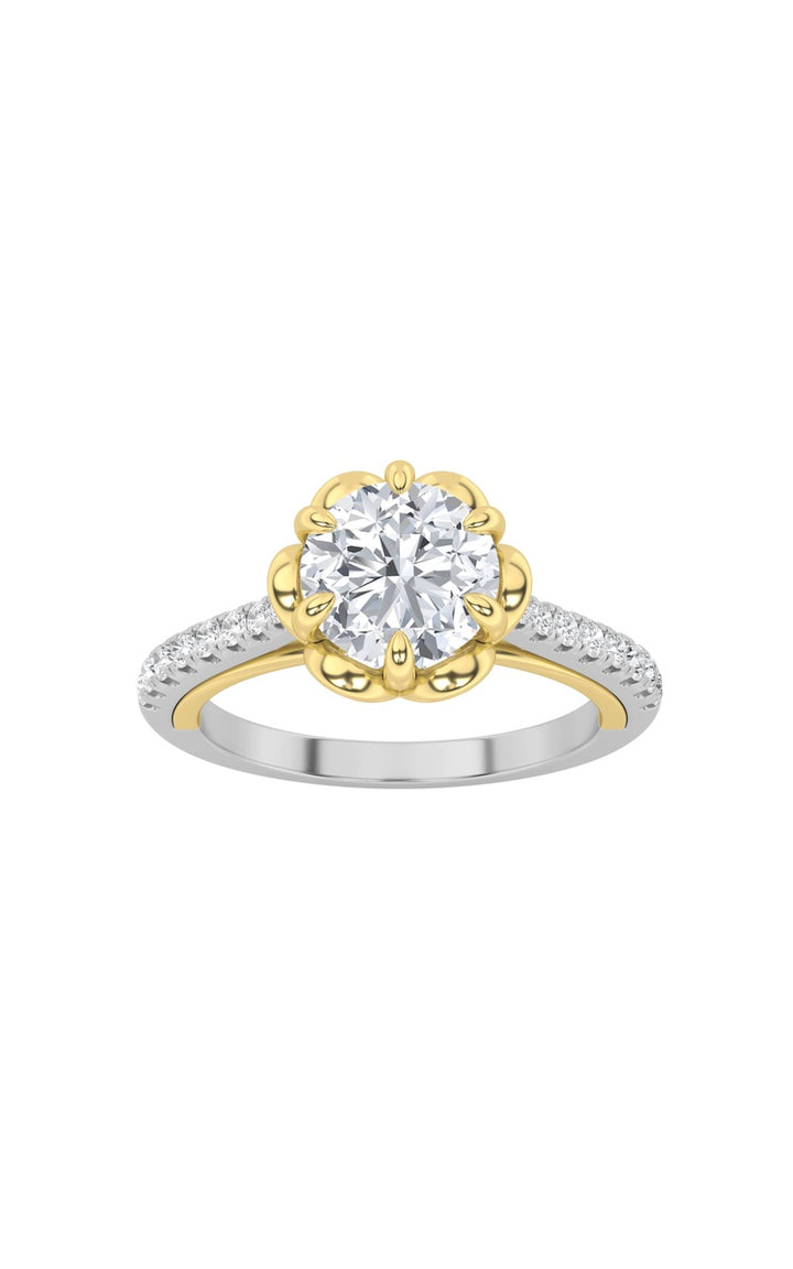 1.5CTW Round Shaped Lab Grown Diamond (F/VS) Solitaire Engagement Ring in 14K Gold
