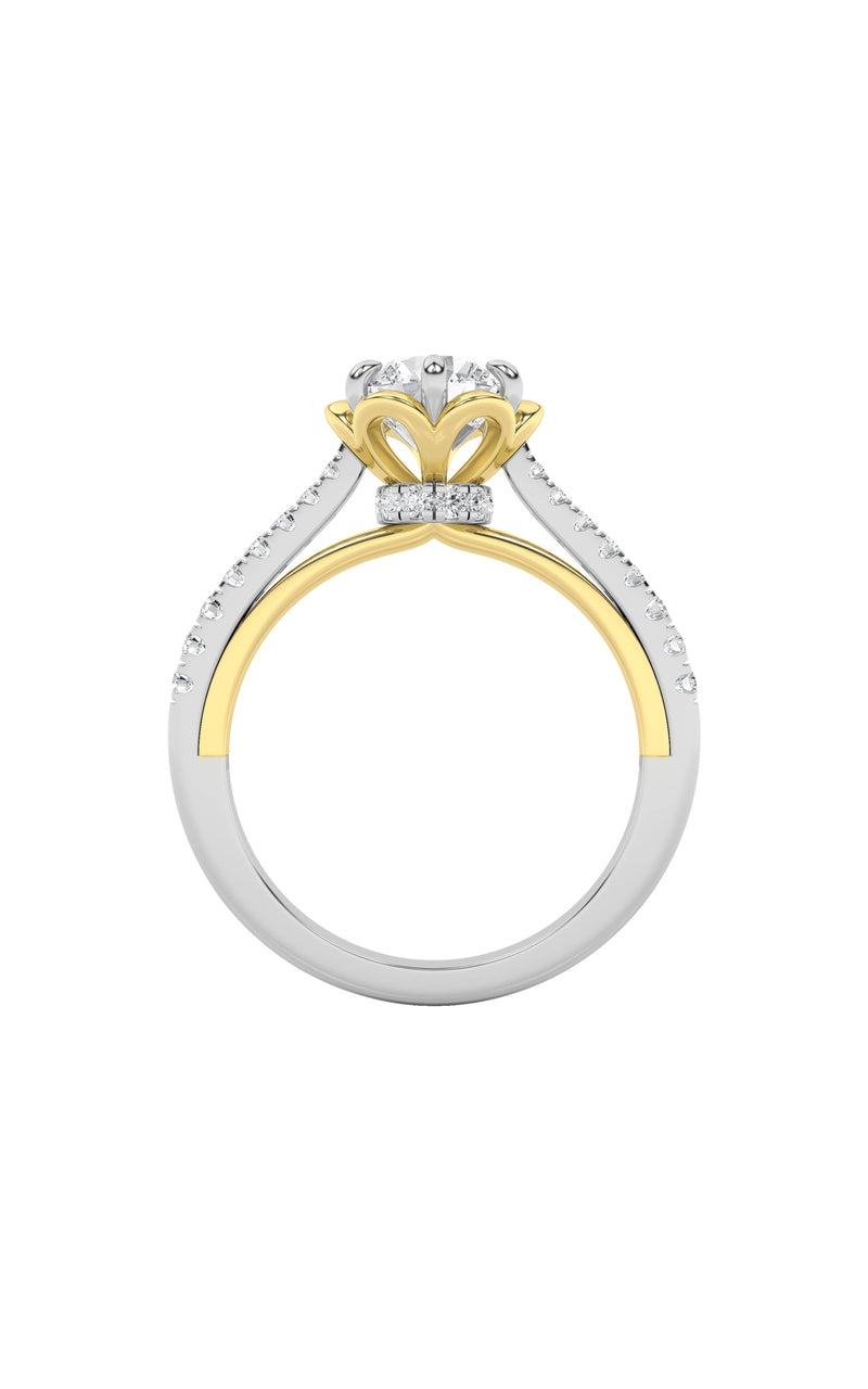 1.5CTW Round Shaped Lab Grown Diamond (F/VS) Solitaire Engagement Ring in 14K Gold