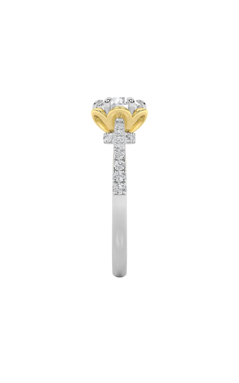 1.5Cttw Round Shaped Lab Grown Diamond (F/VS) Solitaire Engagement Ring in 14K Gold