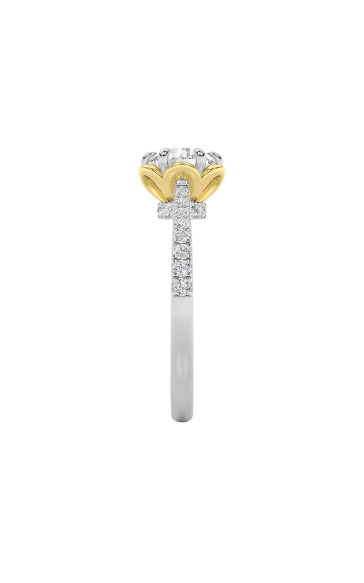 1.5Cttw Round Shaped Lab Grown Diamond (F/VS) Solitaire Engagement Ring in 14K Gold