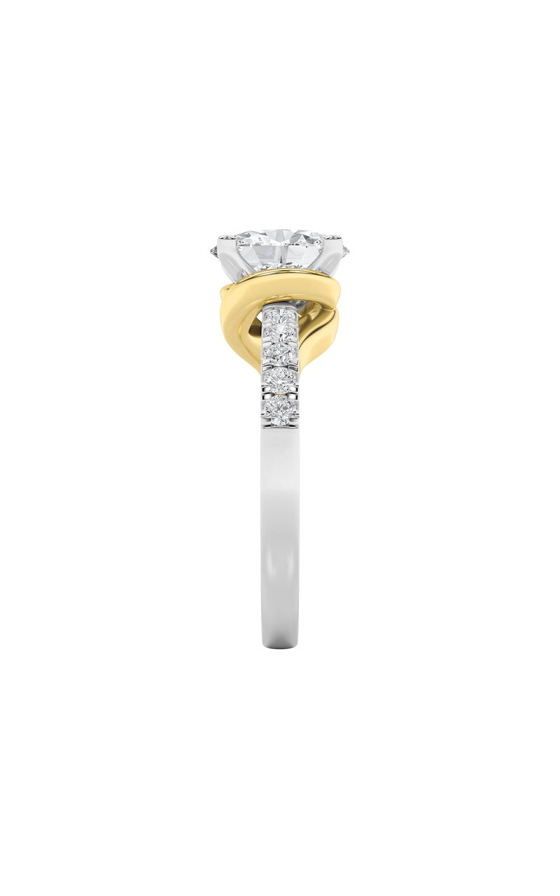 2CTW Oval Shaped Lab Grown Diamond (F/VS) Solitaire Engagement Ring in 14K Gold