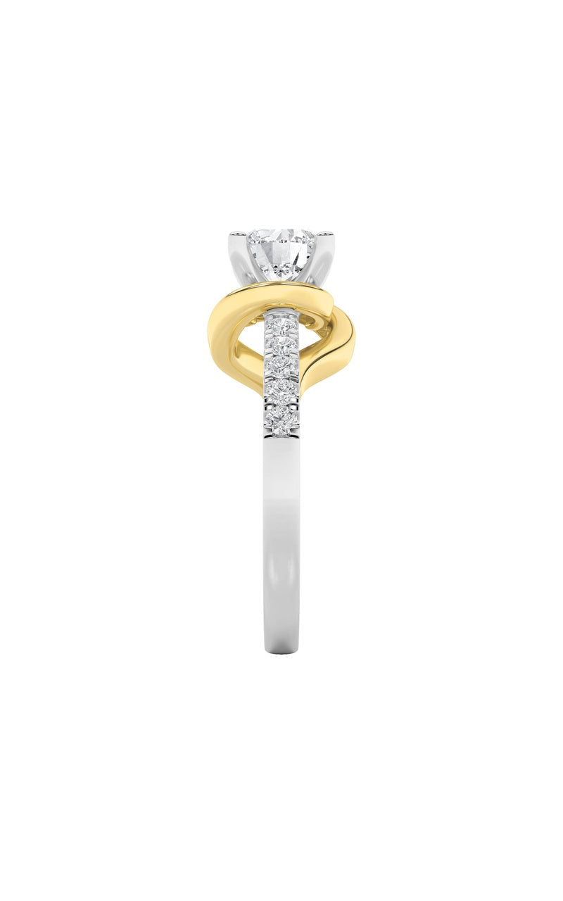 2CTW Round Shaped Lab Grown Diamond (F/VS)  Ring in 14K Gold