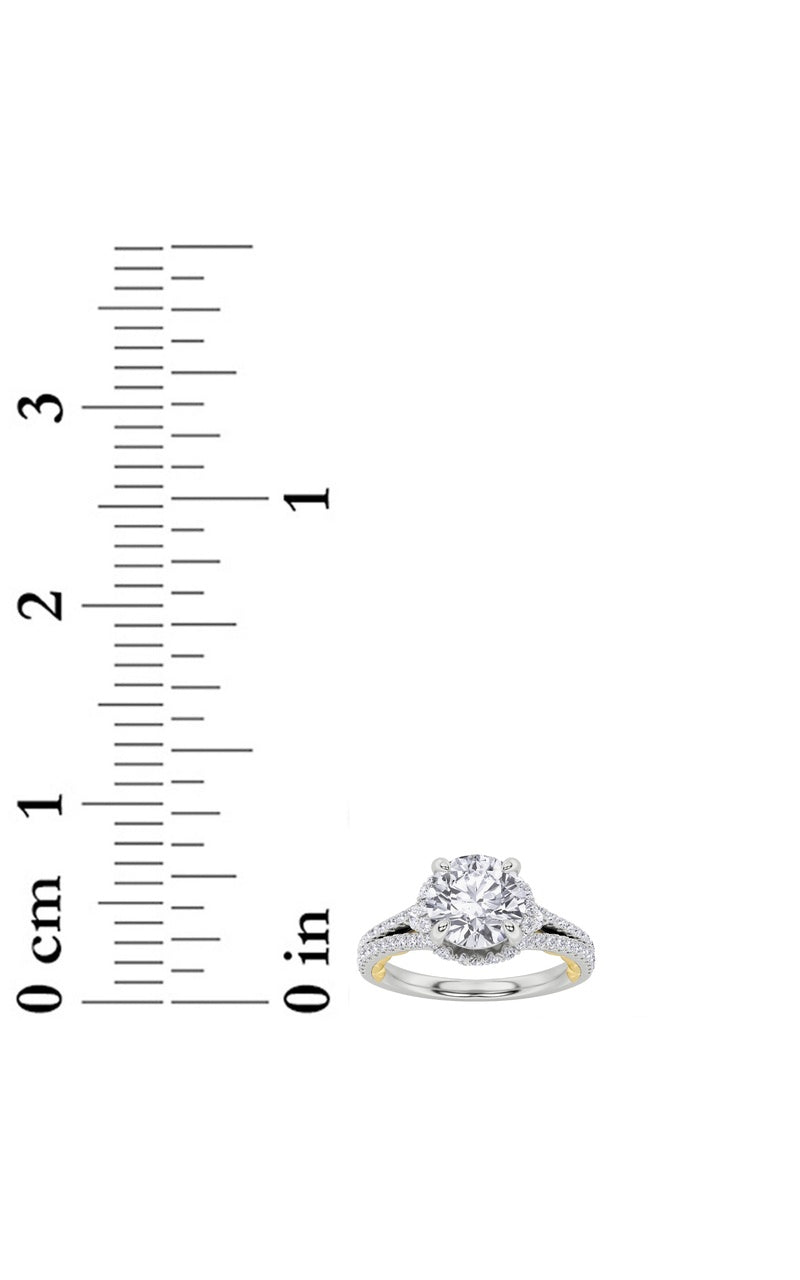 2CTW Round Shaped Lab Grown Diamond (F/VS) Solitaire Engagement Ring in 14K Gold