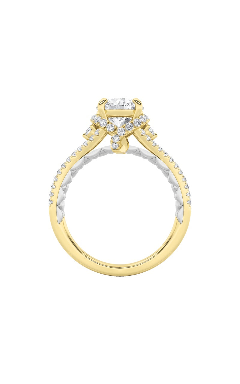 2Cttw Round Shaped Lab Grown Diamond (F/VS) Solitaire Engagement Ring in 14K Gold