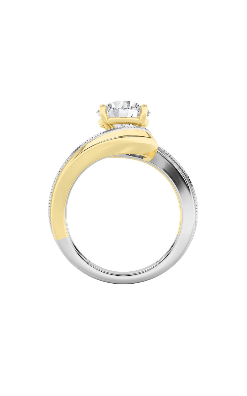 2Cttw Round Shaped Lab Grown Diamond (F/VS) Solitaire Engagement Ring in 14K Gold