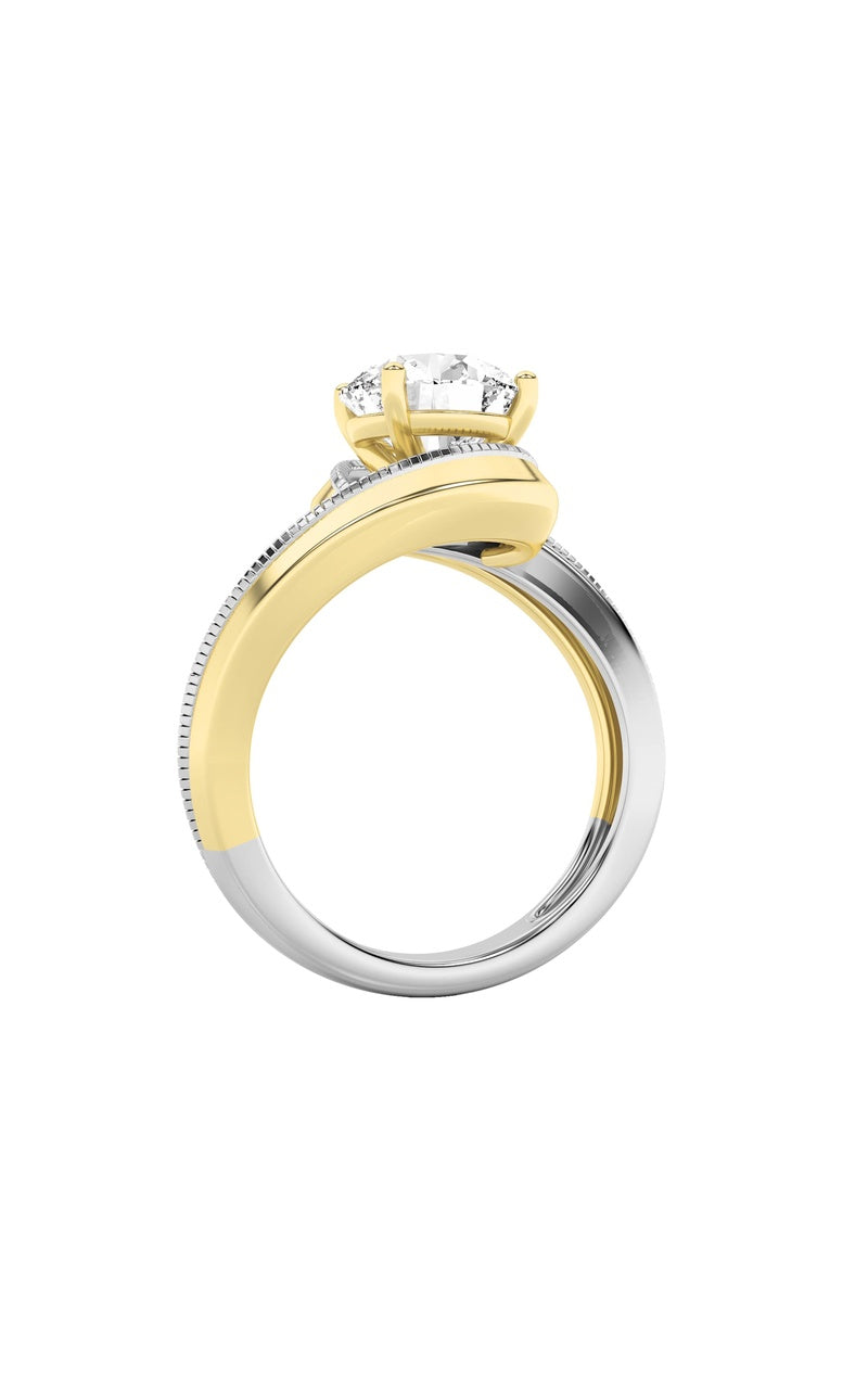 2Cttw Round Shaped Lab Grown Diamond (F/VS) Solitaire Engagement Ring in 14K Gold