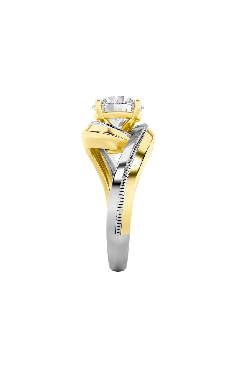 2CTW Round Shaped Lab Grown Diamond (F/VS) Solitaire Engagement Ring in 14K Gold