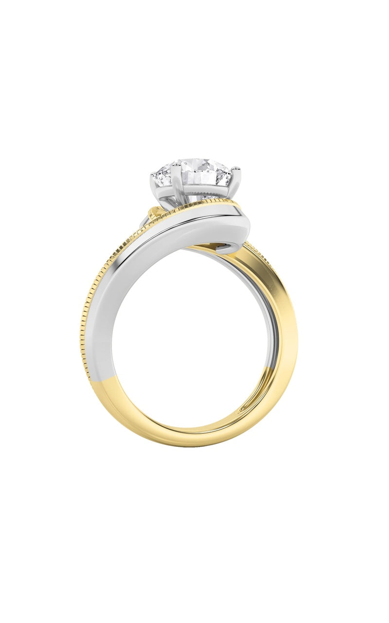 2CTW Round Shaped Lab Grown Diamond (F/VS) Solitaire Engagement Ring in 14K Gold