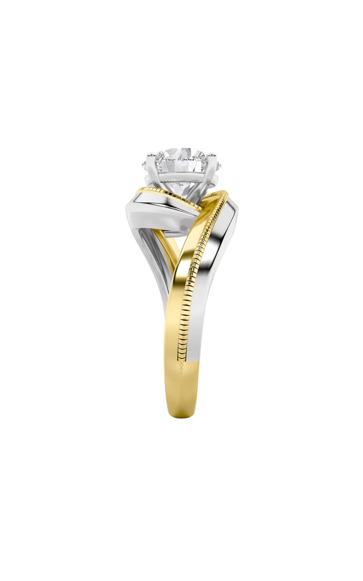 2Cttw Round Shaped Lab Grown Diamond (F/VS) Solitaire Engagement Ring in 14K Gold