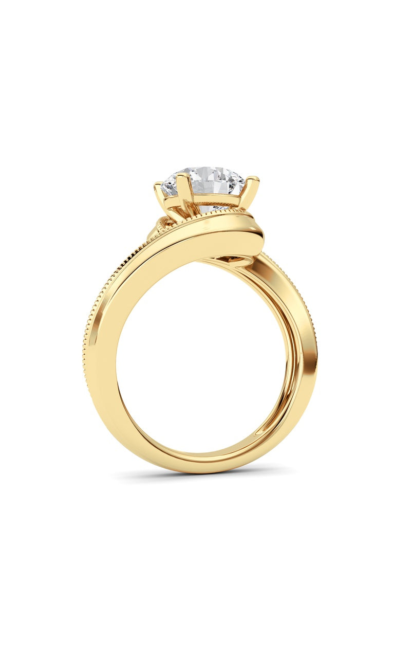 2.5Cttw Round Shaped Lab Grown Diamond (F/VS)  Ring in 14K Gold