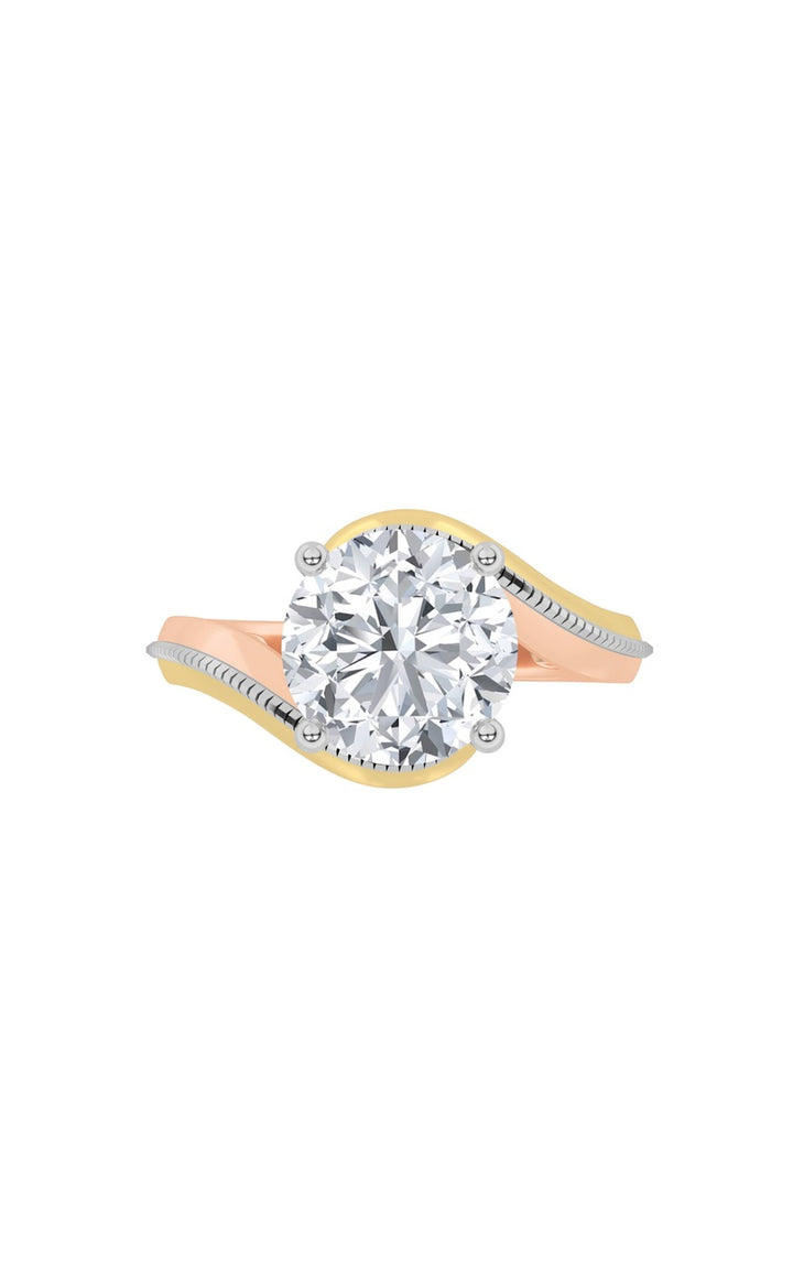 2Cttw Round Shaped Lab Grown Diamond (F/VS) Solitaire Engagement Ring in 14K Gold