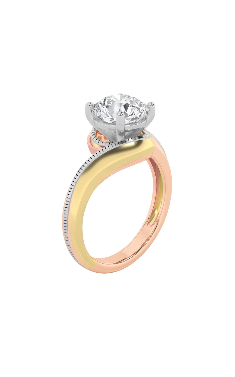2CTW Round Shaped Lab Grown Diamond (F/VS) Solitaire Engagement Ring in 14K Gold