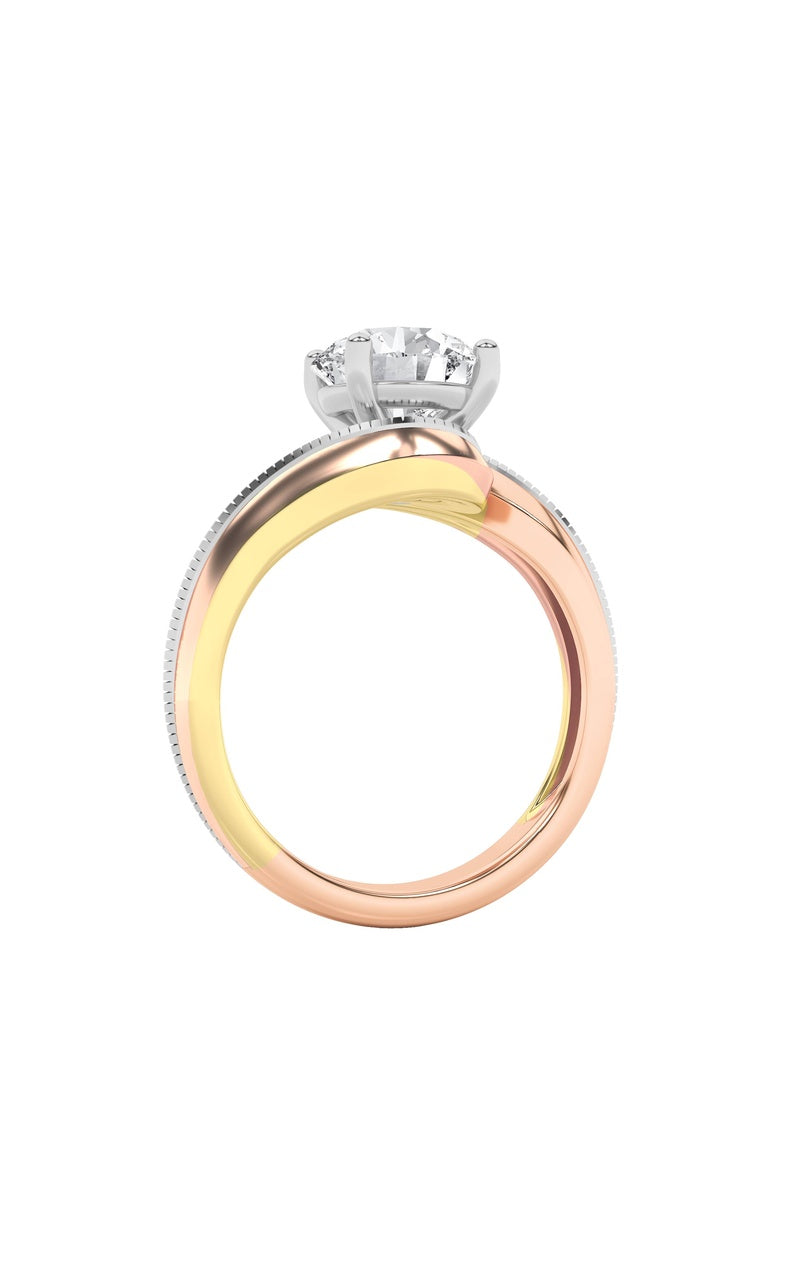 2Cttw Round Shaped Lab Grown Diamond (F/VS) Solitaire Engagement Ring in 14K Gold