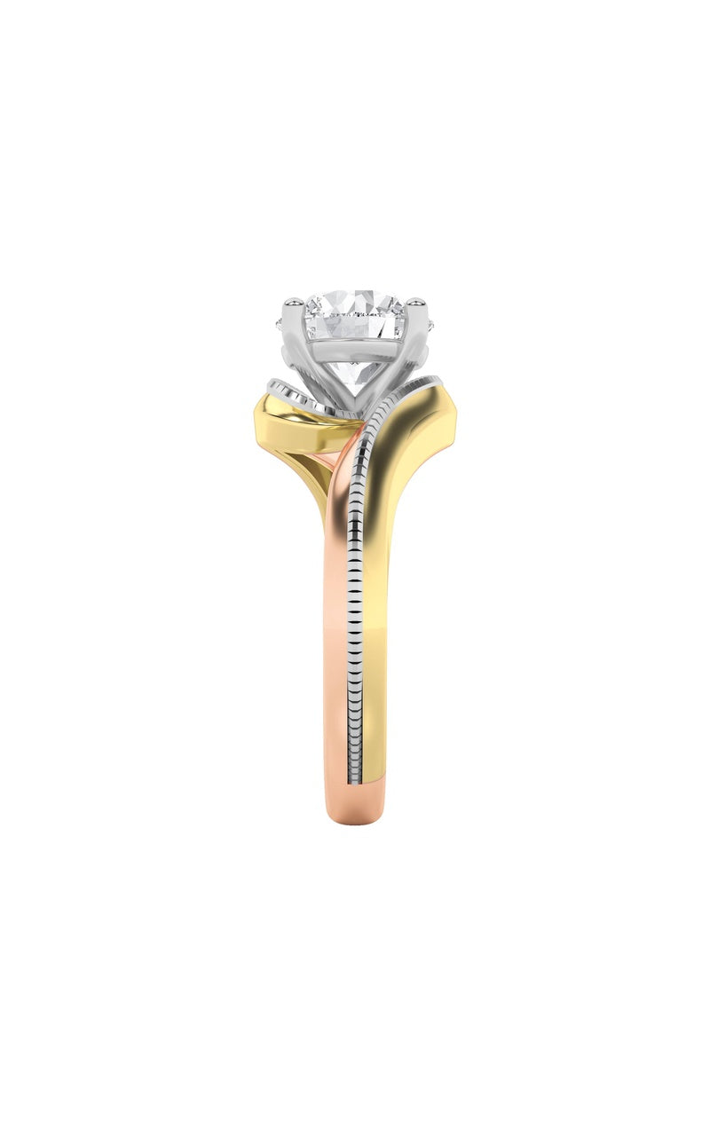 2CTW Round Shaped Lab Grown Diamond (F/VS) Solitaire Engagement Ring in 14K Gold
