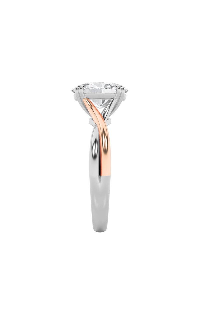 2CTW Oval Shaped Lab Grown Diamond (F/VS) Solitaire Engagement Ring in 14K Gold